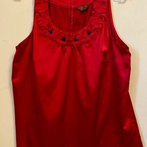 Jessica Vibrant Red Sleeveless Blouse
